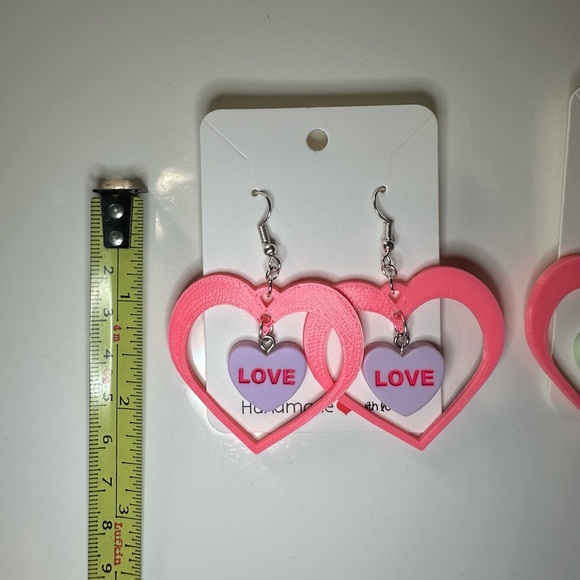Handmade Heart Candy Love Earrings NEW - Picture 2 of 5